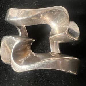 Vintage Bayanihan Sterling Silver Modernist Cuff